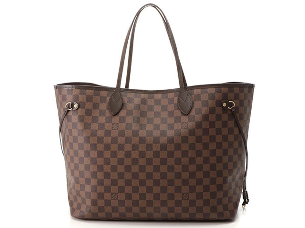 LOUIS VUITTON Neverfull Tote Bag Damier Cerise Red